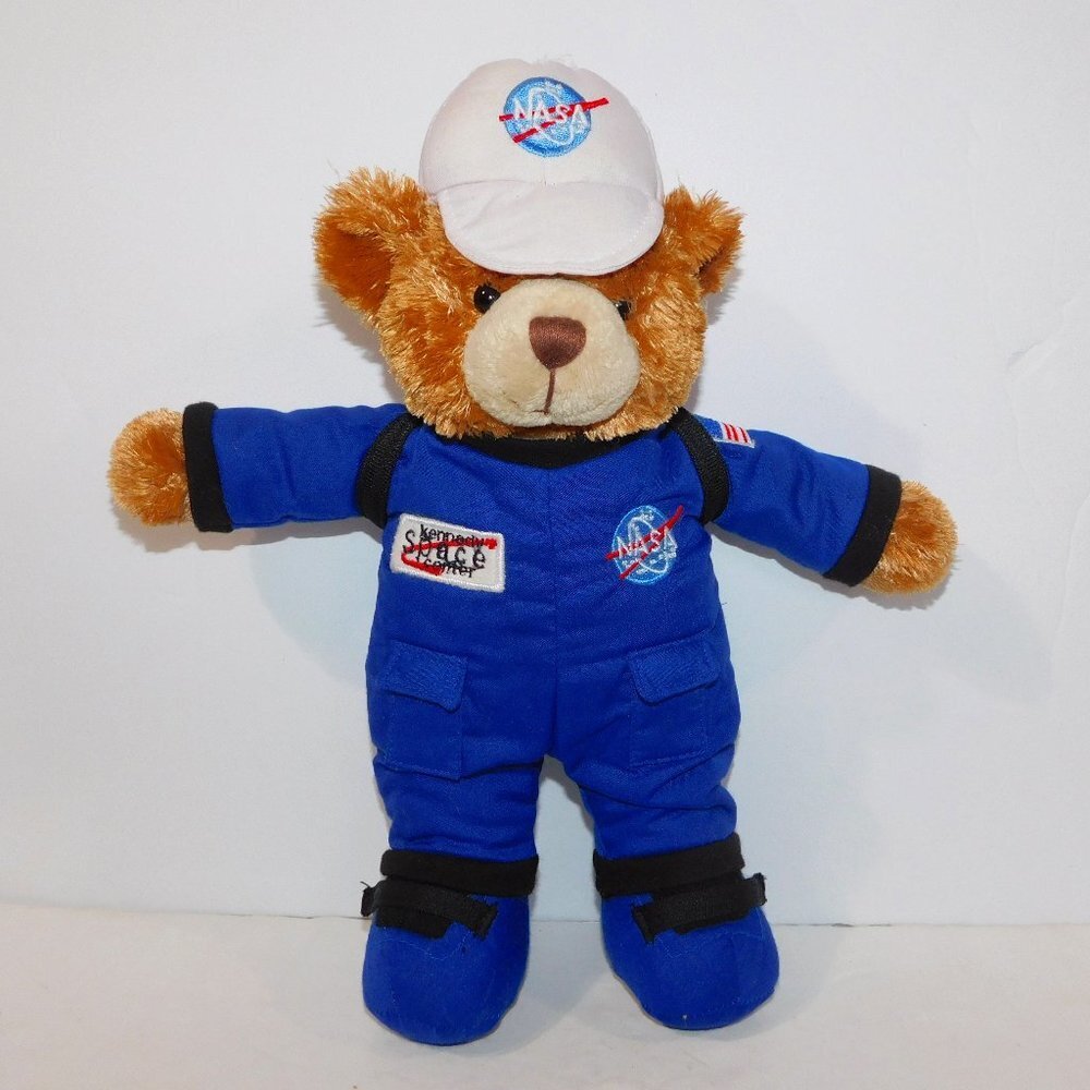 NASA Plush Crew Teddy Bear Kennedy Space Center Florida 13"  Stuffed Souvenir